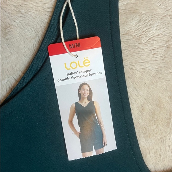 NWT Lole Women's Deep Green Soft Stretch Romper sz M - Picture 4 of 9